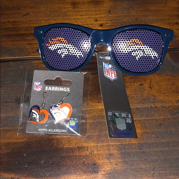 ⭐️Denver Broncos Earrings / Sunshades - Picture 1 of 2